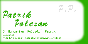 patrik polcsan business card
